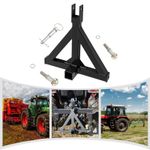 3 Point Linkage Tow Hitch - Compact Tractor Mounted Towing Cat 1 Triangle Pin UK