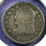 1835 H10C Capped Bust Half Dime, Large Date, Small 5 (89702)