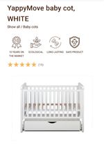 YappyKid Rocking Baby Cot Bed 120x60cm 0-4 years