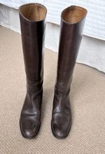 Church's Dark Brown Leather Long Riding Boots Women's UK 7 with Shoe Bag