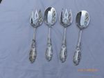 PAIR OF GORHAM SILVER PLATE No 27 PATTERN SALAD SERVERS. 2 SETS AVAILABLE