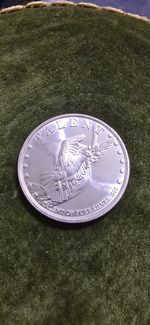 1oz .999 Fine Silver TALENT Round Dove LIFT UP YOUR EYES World Map Tested