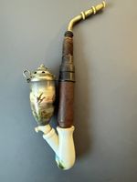 Wilhelm. J.M. Hoff Vintage German Estate Smoking Pipe Ceramic and Wood