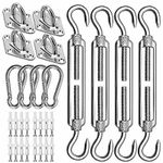 Shade Sail Hardware Set Silver Finish Shade Sail Mounting Kit Metal