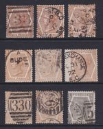 GB QV 1872 - 3. 6d Pale Buff, Chestnut, Shades, Plates 11, 12. cat est app £1630
