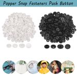 KAM Plastic Popper Snap Fasteners T3 T5 Press Studs 12mm 10.7mm Sewing Craft