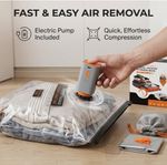 10 Pack Vacuum Storage Bags with Electric Air Pump, Reusable Clothes Bags