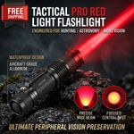 Red Light 9-LEDs Flashlight 3-Modes Torch Lamp astronomy Night Vision Camping UK