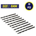 HSS Metric Jobber Twist Drill Bit 6mm Metal Wood Plastic 10PCS
