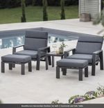 Bramblecrest Amsterdam Recliner Set with 2 Footstools and Side Table
