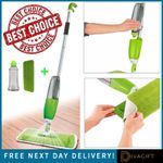 GREEN SPRAY MOP MICROFIBRE WATER SPRAYING FLOOR CLEANER FOR KITCHEN TILES 700ML