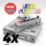 PFR7B (4853) NGK LASER PLATINUM SPARK PLUGS SET OF 4 *SALE* WHOLESALE PRICE NEW