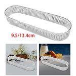 5 Robust Oval Stainless Steel Pastry Rings, Perforated And Non-Stick, for
