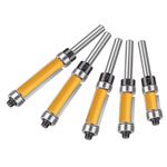 5PCS New 1/4" Shank Router Assembly Bits Top&Bottom Bearing Woodworking Cutter