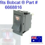 fits Bobcat Beacon Light Strobe Rocker Switch On Off 6668816 ILLUMINATED Amber