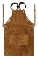 Leather Work Apron – Heavy Duty Tool Apron 6 Pockets for Woodworking & Welding
