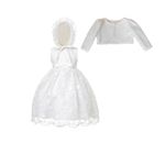 Lace Christening Gown Party Dress Bonnet Bolero 0 3 6 9 12 18 Months