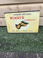 Lambert & Butler Greyhounds Tobacco Antique Advertisement Steel Sign 12 x 8 in