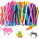 Pipe Cleaners for Craft – 500 Coloured Chenille Stems 15 cm × 6 mm Soft Wire
