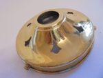 VINTAGE REPLACEMENT BRASS GLOBE LAMP SHADE GALLERY 4.25" 10.8 CM THREE SCREWS