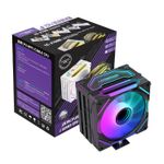 New Black CPU RGB Air Cooler 120mm – 6 Heat Pipes - Custom Patterns
