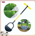 Manual Saw‑Tooth Lawn Edger Tool Steel Yellow for Garden Sidewalk Flower Beds UK