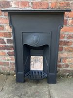 Small Victorian Bedroom Restored Antique Cast Iron Fireplace fire Place #