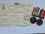 British War Medal & Mercantile Marine Medal w/original WM2 to George Turner