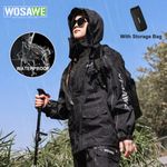 WOSAWE Unisex Waterproof Jacket Quick Dry Rain Coat For Motorbike Riding Hiking