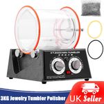 Rotary Tumbler Polisher Jewelry Coin Stone Polishing Finisher Machine 5 Speeds