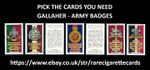 GALLAHER - ARMY BADGES - PICK THE CARDS YOU NEED