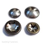 Steel Push On Flat Clip Flower Capped Grab Star Lock Washers