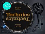 Technics Limited Edition Champagne Gold Two Tone 12" DJ Slipmat Vinyl x2 (PAIR)