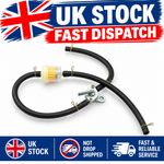Pit Bike Fuel Line Set Black Rubber Fuel Line Hose Filter Tap & Clips 8MM X 5MM