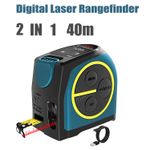 DTAPE 2-in-1 40 m Digital Laser Tape Measure with LCD Backlight Rechargeable