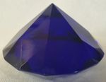 Vintage MCM Style Cobalt Blue Art Glass Diamond Crystal Paperweight Free P&P