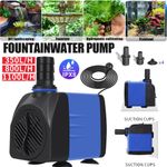 Fish Pond Tank Water Pump Submersible Aquarium Pump Sump Fountain Outdoor UK