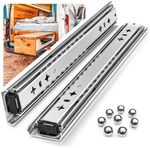10-28'' Pair Heavy Duty Fully Extension Ball Bearing Drawer Runners Slide Runner