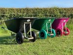 TWIN OX WHEELBARROW 160L 200L Puncture Proof Garden Stable Horse Tyres Big XL