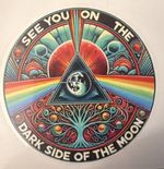 PINK FLOYD VINTAGE STICKER “SEE YOU ON YHE DARK SIDE OF THE MOON 7.5cm Coloured
