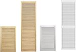 Wooden Open Louvre Wardrobe Door – Solid Pine, White or Natural – Slatted Panel