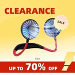 Portable Lazy Hanging Neck Sport Fan Neckband Air Cooler USB Rechargeable UK