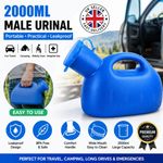 2000ml Portable Male Men Car Urinal Urine pee bottle for Camping travel UK