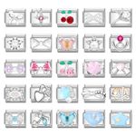 Zircon Italian Charms Fits 9mm Nomination Italian modular bracelet DIY Gift uk