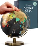 Luckies Scratch Globe | Off | World Map | Travel | Black