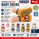 Anti Slip Socks Baby Boys Girl Cotton Thick Warm Floor Sock Toddler Kids 6 Pairs