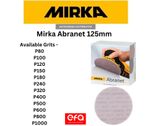 Mirka Abranet 125mm Sanding Discs - Packs 5 or 10 - All Grits from P80 to P1000