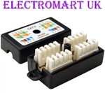 CAT5 CAT5E CAT6 4 PAIR 8 WAY IDC TERMINALS JUNCTION BOX CABLE JOINER COUPLER 