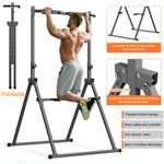 Adjustable Power Tower Station 8-Level Pull Up Bar Home Gym Fitness Workout