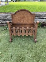 Antique Open Fire Iron Grate With Back Boiler. Outdoor water heater fire pit 